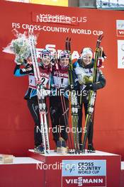 11.02.2016, Stockholm, Sweden (SWE): Ingvild Flugstad Oestberg (NOR), Maiken Caspersen Falla (NOR), Stina Nilsson (SWE), (l-r) - FIS world cup cross-country, individual sprint, Stockholm (SWE). www.nordicfocus.com. © Felgenhauer/NordicFocus. Every downloaded picture is fee-liable.