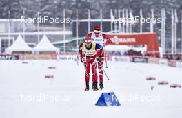 13.02.2016, Falun, Sweden (SWE): Martin Johnsrud Sundby (NOR), Devon Kershaw (CAN), (l-r)  - FIS world cup cross-country, 10km men, Falun (SWE). www.nordicfocus.com. © Felgenhauer/NordicFocus. Every downloaded picture is fee-liable.