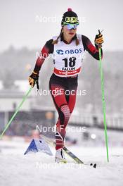 13.02.2016, Falun, Sweden (SWE): Nathalie Schwarz (AUT) - FIS world cup cross-country, 5km women, Falun (SWE). www.nordicfocus.com. © Felgenhauer/NordicFocus. Every downloaded picture is fee-liable.