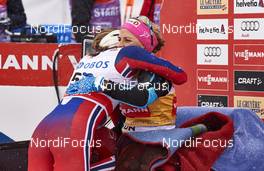 13.02.2016, Falun, Sweden (SWE): Ingvild Flugstad Oestberg (NOR), Therese Johaug (NOR), (l-r)  - FIS world cup cross-country, 5km women, Falun (SWE). www.nordicfocus.com. © Felgenhauer/NordicFocus. Every downloaded picture is fee-liable.