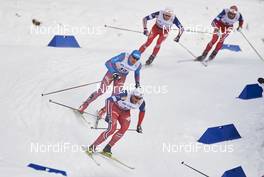 14.02.2016, Falun, Sweden (SWE): Evgeniy Belov (RUS), Petter Northug (NOR), (l-r)  - FIS world cup cross-country, mass men, Falun (SWE). www.nordicfocus.com. © Felgenhauer/NordicFocus. Every downloaded picture is fee-liable.