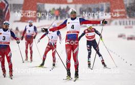 20.02.2016, Lahti, Finland (FIN): Finn Haagen Krogh (NOR), Emil Iversen (NOR), (l-r)  - FIS world cup cross-country, individual sprint, Lahti (FIN). www.nordicfocus.com. © Felgenhauer/NordicFocus. Every downloaded picture is fee-liable.