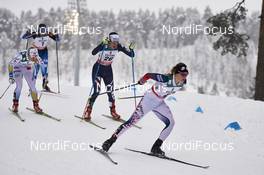 20.02.2016, Lahti, Finland (FIN): Elin Mohlin (SWE), Krista Parmakoski (FIN), Ilaria Debertolis (ITA), Jessica Diggins (USA), (l-r)  - FIS world cup cross-country, individual sprint, Lahti (FIN). www.nordicfocus.com. © Felgenhauer/NordicFocus. Every downloaded picture is fee-liable.
