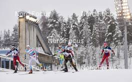20.02.2016, Lahti, Finland (FIN): Heidi Weng (NOR), Stina Nilsson (SWE), Anamarija Lampic (SLO), Sandra Ringwald (GER), Ida Ingemarsdotter (SWE), Ragnhild Haga (NOR), (l-r)  - FIS world cup cross-country, individual sprint, Lahti (FIN). www.nordicfocus.com. © Felgenhauer/NordicFocus. Every downloaded picture is fee-liable.