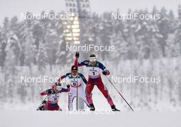 20.02.2016, Lahti, Finland (FIN): Mari Eide (NOR), Sophie Caldwell (USA), Ingvild Flugstad Oestberg (NOR), (l-r)  - FIS world cup cross-country, individual sprint, Lahti (FIN). www.nordicfocus.com. © Felgenhauer/NordicFocus. Every downloaded picture is fee-liable.