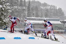 20.02.2016, Lahti, Finland (FIN): Sondre Turvoll Fossli (NOR), Teodor Peterson (SWE), Andrew Young (GBR), (l-r)  - FIS world cup cross-country, individual sprint, Lahti (FIN). www.nordicfocus.com. © Felgenhauer/NordicFocus. Every downloaded picture is fee-liable.