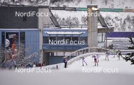 20.02.2016, Lahti, Finland (FIN): athletes leave the stadium   - FIS world cup cross-country, individual sprint, Lahti (FIN). www.nordicfocus.com. © Felgenhauer/NordicFocus. Every downloaded picture is fee-liable.