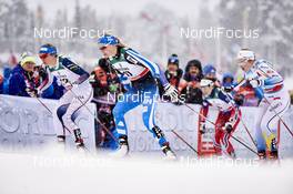 20.02.2016, Lahti, Finland (FIN): Sadie Bjornsen (USA), Anne Kylloenen (FIN), Stina Nilsson (SWE), (l-r)  - FIS world cup cross-country, individual sprint, Lahti (FIN). www.nordicfocus.com. © Felgenhauer/NordicFocus. Every downloaded picture is fee-liable.