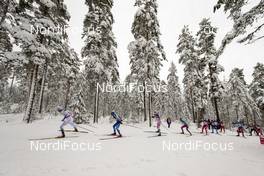 21.02.2016, Lahti, Finland (FIN): (l-r) Marcus Hellner (SWE), Fischer, Swix, Alpina, Rottefella, Craft, Lari Lehtonen (FIN), Madshus, Exel, Rottefella and Andrew Musgrave (GBR), Salomon - FIS world cup cross-country, skiathlon men, Lahti (FIN). www.nordicfocus.com. © Laiho/NordicFocus. Every downloaded picture is fee-liable.