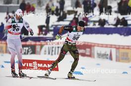 21.02.2016, Lahti, Finland (FIN): Martin Jaks (CZE), Markus Weeger (GER), (l-r)  - FIS world cup cross-country, skiathlon men, Lahti (FIN). www.nordicfocus.com. © Felgenhauer/NordicFocus. Every downloaded picture is fee-liable.