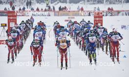 21.02.2016, Lahti, Finland (FIN): men's start   - FIS world cup cross-country, skiathlon men, Lahti (FIN). www.nordicfocus.com. © Felgenhauer/NordicFocus. Every downloaded picture is fee-liable.