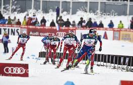 21.02.2016, Lahti, Finland (FIN): Niklas Dyrhaug (NOR), Maurice Manificat (FRA), (l-r)  - FIS world cup cross-country, skiathlon men, Lahti (FIN). www.nordicfocus.com. © Felgenhauer/NordicFocus. Every downloaded picture is fee-liable.