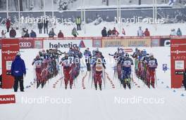 21.02.2016, Lahti, Finland (FIN): men's start   - FIS world cup cross-country, skiathlon men, Lahti (FIN). www.nordicfocus.com. © Felgenhauer/NordicFocus. Every downloaded picture is fee-liable.