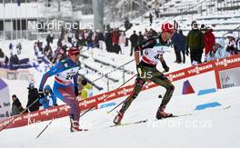 21.02.2016, Lahti, Finland (FIN): Ilia Chernousov (RUS), Florian Notz (GER), (l-r)  - FIS world cup cross-country, skiathlon men, Lahti (FIN). www.nordicfocus.com. © Felgenhauer/NordicFocus. Every downloaded picture is fee-liable.