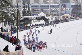 21.02.2016, Lahti, Finland (FIN): women's start   - FIS world cup cross-country, skiathlon women, Lahti (FIN). www.nordicfocus.com. © Felgenhauer/NordicFocus. Every downloaded picture is fee-liable.