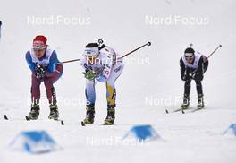 21.02.2016, Lahti, Finland (FIN): Daria Vedenina (RUS), Anna Haag (SWE), (l-r)  - FIS world cup cross-country, skiathlon women, Lahti (FIN). www.nordicfocus.com. © Felgenhauer/NordicFocus. Every downloaded picture is fee-liable.