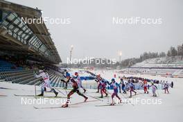 21.02.2016, Lahti, Finland (FIN): Stefanie Boehler (GER), Rossignol, One Way, Rottefella, Adidas followed by Anastasia Dotsenko (RUS) - FIS world cup cross-country, skiathlon women, Lahti (FIN). www.nordicfocus.com. © Laiho/NordicFocus. Every downloaded picture is fee-liable.