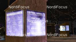 21.02.2016, Lahti, Finland (FIN): illuminated signs   - FIS world cup cross-country, training, Lahti (FIN). www.nordicfocus.com. © Felgenhauer/NordicFocus. Every downloaded picture is fee-liable.