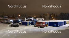 21.02.2016, Lahti, Finland (FIN): Team area at night   - FIS world cup cross-country, training, Lahti (FIN). www.nordicfocus.com. © Felgenhauer/NordicFocus. Every downloaded picture is fee-liable.