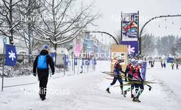 21.02.2016, Lahti, Finland (FIN): teams on the way to the stadium   - FIS world cup cross-country, training, Lahti (FIN). www.nordicfocus.com. © Felgenhauer/NordicFocus. Every downloaded picture is fee-liable.
