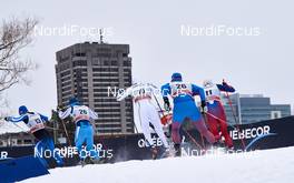01.03.2016, Gatineau, Canada (CAN): Anssi Pentsinen (FIN), Maciej Starega (POL), Teodor Peterson (SWE), Andrey Larkov (RUS), Eirik Brandsdal (NOR), (l-r)  - FIS world cup cross-country, individual sprint, Gatineau (CAN). www.nordicfocus.com. © Felgenhauer/NordicFocus. Every downloaded picture is fee-liable.