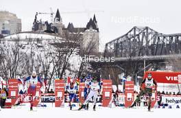 01.03.2016, Gatineau, Canada (CAN): Petter Northug (NOR), Richard Jouve (FRA), Simeon Hamilton (USA), Sebastian Eisenlauer (GER), (l-r)  - FIS world cup cross-country, individual sprint, Gatineau (CAN). www.nordicfocus.com. © Felgenhauer/NordicFocus. Every downloaded picture is fee-liable.