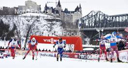 01.03.2016, Gatineau, Canada (CAN): Finn Haagen Krogh (NOR), Petter Northug (NOR), Richard Jouve (FRA), Ola Vigen Hattestad (NOR), Sergey Ustiugov (RUS), (l-r)  - FIS world cup cross-country, individual sprint, Gatineau (CAN). www.nordicfocus.com. © Felgenhauer/NordicFocus. Every downloaded picture is fee-liable.