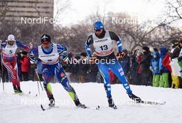 02.03.2016, Montreal, Canada (CAN): Petter Northug (NOR), Richard Jouve (FRA), Martti Jylhae (FIN), (l-r)  - FIS world cup cross-country, mass men, Montreal (CAN). www.nordicfocus.com. © Felgenhauer/NordicFocus. Every downloaded picture is fee-liable.