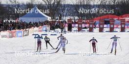 04.03.2016, Quebec, Canada (CAN): Yulia Belorukova (RUS), Nathalie Von Siebenthal (SUI), Ida Sargent (USA), Hanna Falk (SWE), Ingvild Flugstad Oestberg (NOR), Stina Nilsson (SWE), (l-r)  - FIS world cup cross-country, individual sprint, Quebec (CAN). www.nordicfocus.com. © Felgenhauer/NordicFocus. Every downloaded picture is fee-liable.