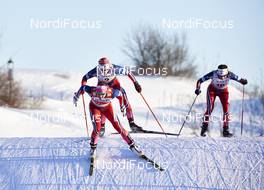 04.03.2016, Quebec, Canada (CAN): Maiken Caspersen Falla (NOR), Astrid Uhrenholdt Jacobsen (NOR), Heidi Weng (NOR), (l-r)  - FIS world cup cross-country, individual sprint, Quebec (CAN). www.nordicfocus.com. © Felgenhauer/NordicFocus. Every downloaded picture is fee-liable.