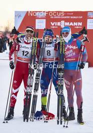 04.03.2016, Quebec, Canada (CAN): Alex Harvey (CAN), Baptiste Gros (FRA), Sergey Ustiugov (RUS), (l-r)  - FIS world cup cross-country, individual sprint, Quebec (CAN). www.nordicfocus.com. © Felgenhauer/NordicFocus. Every downloaded picture is fee-liable.