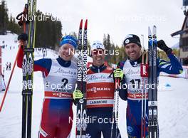 08.03.2016, Canmore, Canada (CAN): Eirik Brandsdal (NOR), Federico Pellegrino (ITA), Maurice Manificat (FRA), (l-r)  - FIS world cup cross-country, individual sprint, Canmore (CAN). www.nordicfocus.com. © Felgenhauer/NordicFocus. Every downloaded picture is fee-liable.