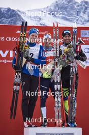 08.03.2016, Canmore, Canada (CAN): Eirik Brandsdal (NOR), Federico Pellegrino (ITA), Maurice Manificat (FRA), (l-r) - FIS world cup cross-country, individual sprint, Canmore (CAN). www.nordicfocus.com. © Felgenhauer/NordicFocus. Every downloaded picture is fee-liable.