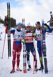 08.03.2016, Canmore, Canada (CAN): Eirik Brandsdal (NOR), Federico Pellegrino (ITA), Maurice Manificat (FRA), (l-r)  - FIS world cup cross-country, individual sprint, Canmore (CAN). www.nordicfocus.com. © Felgenhauer/NordicFocus. Every downloaded picture is fee-liable.