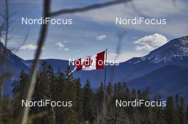 07.03.2016, Canmore, Canada (CAN): flag in the wind   - FIS world cup cross-country, training, Canmore (CAN). www.nordicfocus.com. © Felgenhauer/NordicFocus. Every downloaded picture is fee-liable.