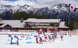 09.03.2016, Canmore, Canada (CAN): the top group passes Canmore Nordic Centre   - FIS world cup cross-country, skiathlon men, Canmore (CAN). www.nordicfocus.com. © Felgenhauer/NordicFocus. Every downloaded picture is fee-liable.