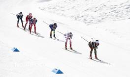 09.03.2016, Canmore, Canada (CAN): Alexey Poltoranin (KAZ), Graeme Killick (CAN), Lukas Bauer (CZE), Jonas Dobler (GER), (l-r)  - FIS world cup cross-country, skiathlon men, Canmore (CAN). www.nordicfocus.com. © Felgenhauer/NordicFocus. Every downloaded picture is fee-liable.