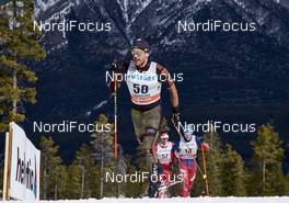 09.03.2016, Canmore, Canada (CAN): Andreas Katz (GER), Len Valjas (CAN), Eirik Brandsdal (NOR), (l-r)  - FIS world cup cross-country, skiathlon men, Canmore (CAN). www.nordicfocus.com. © Felgenhauer/NordicFocus. Every downloaded picture is fee-liable.