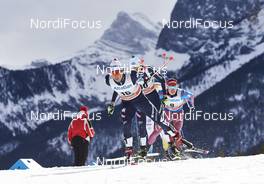 09.03.2016, Canmore, Canada (CAN): Federico Pellegrino (ITA), Dietmar Noeckler (ITA), Andrey Larkov (RUS), (l-r)  - FIS world cup cross-country, skiathlon men, Canmore (CAN). www.nordicfocus.com. © Felgenhauer/NordicFocus. Every downloaded picture is fee-liable.