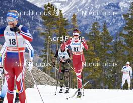 09.03.2016, Canmore, Canada (CAN): Andreas Katz (GER), Len Valjas (CAN), (l-r)  - FIS world cup cross-country, skiathlon men, Canmore (CAN). www.nordicfocus.com. © Felgenhauer/NordicFocus. Every downloaded picture is fee-liable.
