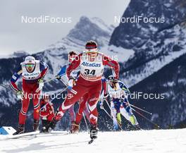 09.03.2016, Canmore, Canada (CAN): Hans Christer Holund (NOR), Ivan Babikov (CAN), (l-r)  - FIS world cup cross-country, skiathlon men, Canmore (CAN). www.nordicfocus.com. © Felgenhauer/NordicFocus. Every downloaded picture is fee-liable.
