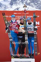 09.03.2016, Canmore, Canada (CAN): Sergey Ustiugov (RUS), Martin Johnsrud Sundby (NOR), Matti Heikkinen (FIN), (l-r) - FIS world cup cross-country, skiathlon men, Canmore (CAN). www.nordicfocus.com. © Felgenhauer/NordicFocus. Every downloaded picture is fee-liable.
