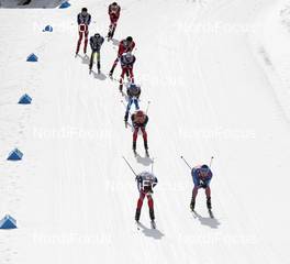 09.03.2016, Canmore, Canada (CAN): the top group in the final downhill   - FIS world cup cross-country, skiathlon men, Canmore (CAN). www.nordicfocus.com. © Felgenhauer/NordicFocus. Every downloaded picture is fee-liable.