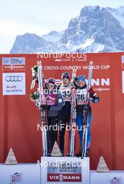 11.03.2016, Canmore, Canada (CAN): Heidi Weng (NOR), Ingvild Flugstad Oestberg (NOR), Krista Parmakoski (FIN), (l-r) - FIS world cup cross-country, 10km women, Canmore (CAN). www.nordicfocus.com. © Felgenhauer/NordicFocus. Every downloaded picture is fee-liable.
