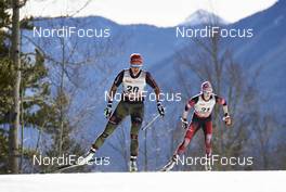 11.03.2016, Canmore, Canada (CAN): Denise Herrmann (GER), Teresa Stadlober (AUT), (l-r)  - FIS world cup cross-country, 10km women, Canmore (CAN). www.nordicfocus.com. © Felgenhauer/NordicFocus. Every downloaded picture is fee-liable.
