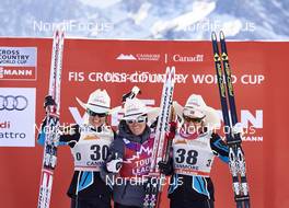 11.03.2016, Canmore, Canada (CAN): Ingvild Flugstad Oestberg (NOR), Heidi Weng (NOR), Maiken Caspersen Falla (NOR), (l-r), (l-r) - FIS world cup cross-country, 10km women, Canmore (CAN). www.nordicfocus.com. © Felgenhauer/NordicFocus. Every downloaded picture is fee-liable.