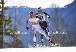 11.03.2016, Canmore, Canada (CAN): Caitlin Gregg (USA), Giulia Stuerz (ITA), (l-r)  - FIS world cup cross-country, 10km women, Canmore (CAN). www.nordicfocus.com. © Felgenhauer/NordicFocus. Every downloaded picture is fee-liable.