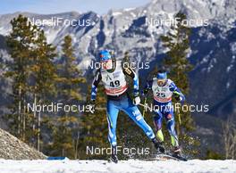11.03.2016, Canmore, Canada (CAN): Matti Heikkinen (FIN), Robin Duvillard (FRA), (l-r)  - FIS world cup cross-country, 15km men, Canmore (CAN). www.nordicfocus.com. © Felgenhauer/NordicFocus. Every downloaded picture is fee-liable.
