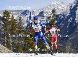11.03.2016, Canmore, Canada (CAN): Baptiste Gros (FRA), Len Valjas (CAN), (l-r)  - FIS world cup cross-country, 15km men, Canmore (CAN). www.nordicfocus.com. © Felgenhauer/NordicFocus. Every downloaded picture is fee-liable.