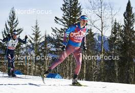 11.03.2016, Canmore, Canada (CAN): Giandomenico Salvadori (ITA), Sergey Ustiugov (RUS), (l-r)  - FIS world cup cross-country, 15km men, Canmore (CAN). www.nordicfocus.com. © Felgenhauer/NordicFocus. Every downloaded picture is fee-liable.